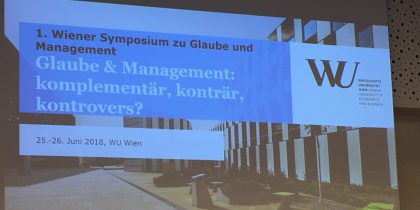 IUNCTUS nimmt am 1. Wiener Symposium zu Glaube und Management teil